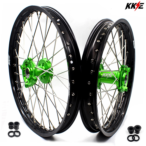 KKE 1.6*21/2.15*19 MX Wheels Rims Set Fit KAWASAKI